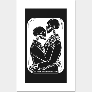 The Lovers Tarot Card Skeletons Posters and Art